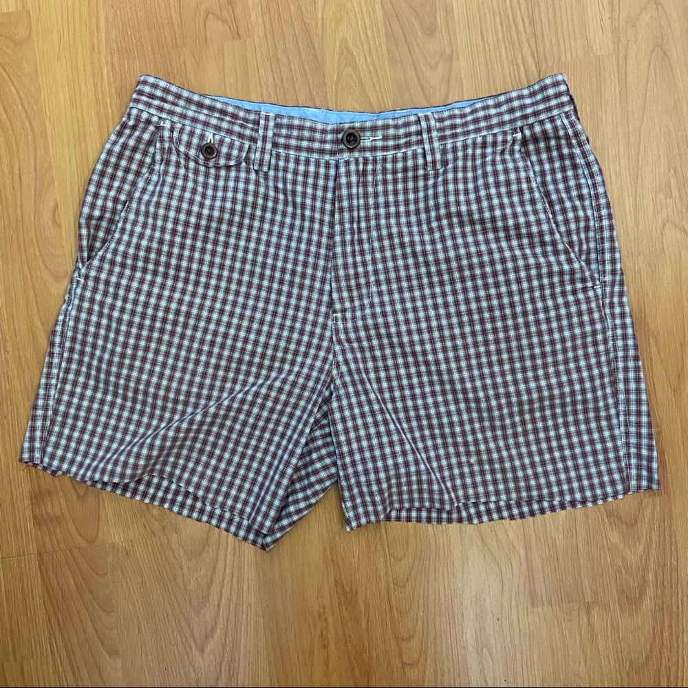 Vintage J.Crew Men’s Plaid Raw Hem Y2K Shorts Size 31